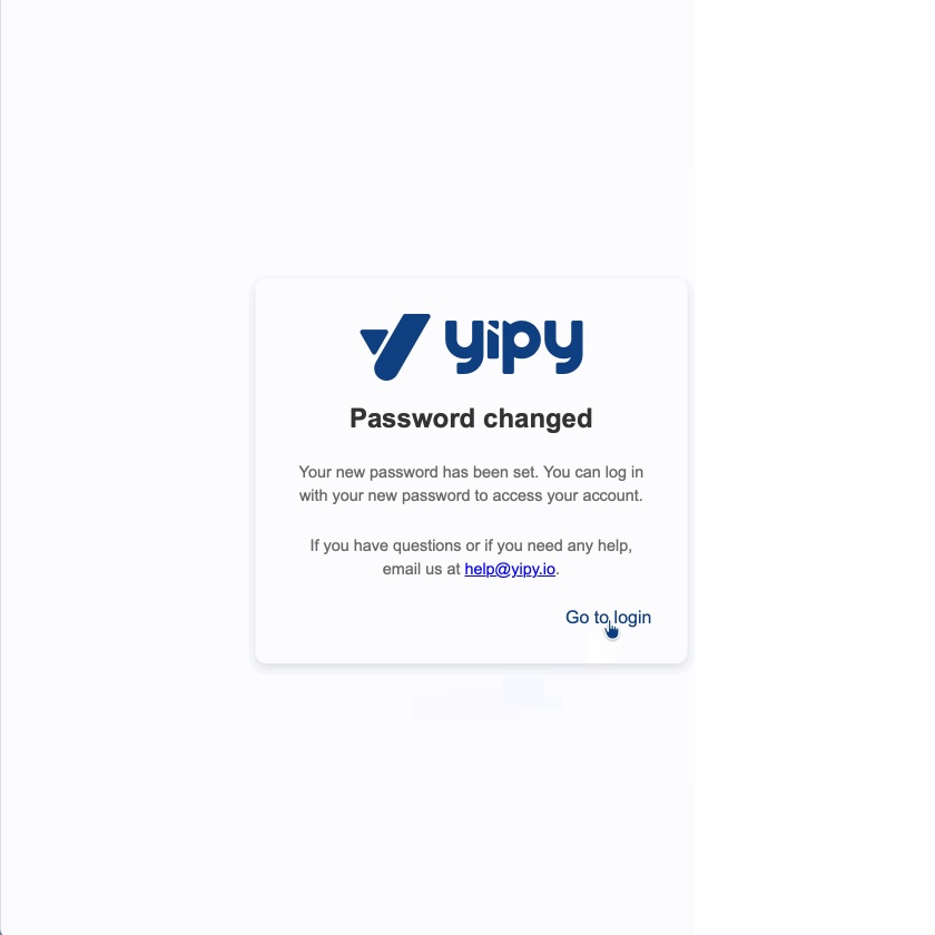 password changed confirmation